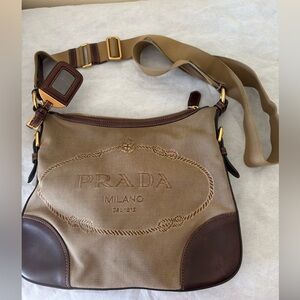 Prada Beige and Brown crossbody bag